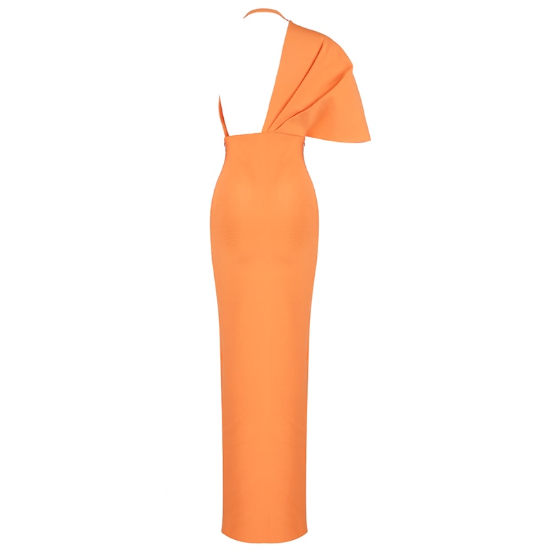 Bold V Neck Maxi Long Bandage Dress